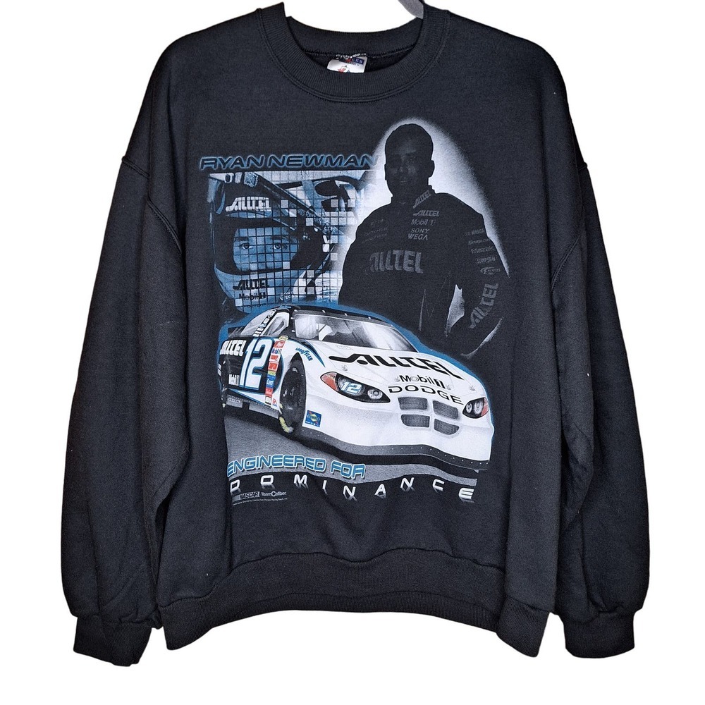 Vintage Ryan Newman Nascar racecar driver graphic print pullover crew sweatshirt